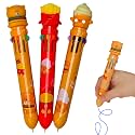 10 in 1 Retractable Ballpoint Pen, Multicolor Pens All in One, Stylish 10 color Pens 0.5mm for Office School stationery Students Children Birthday Return Gift for Boys & Girls (3, Fast Food)