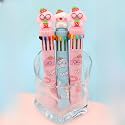 10 in 1 Retractable Ballpoint Pen, Multicolor Pens All in One, Stylish 10 color Pens 0.5mm for Office School stationery Students Children Birthday Return Gift for Boys &amp; Girls (3, Bunny)