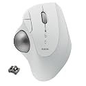 ELECOM Ergonomic Comfort Design Trackball IST Bluetooth 5.3, Super-Smooth Tracking with Roller Ball Bearing, 36mm Ball, Thumb control, Compatible for Windows, PC, Mac, iPadOS, and Android (M-IT11BRWH)