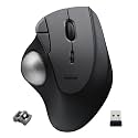 ELECOM Ergonomic Comfort Design Trackball IST Wireless 2.4GHz Connect, Super-Smooth Tracking with Roller Ball Bearing, 36mm Ball, Thumb Control, Compatible for Windows, PC, and Mac Black (M-IT11DRBK)