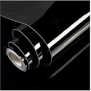 vinyl car wrap sheet sticker and decal roll film sticker decal for car bike laptop 12 x 80 inch glossy black vinyl