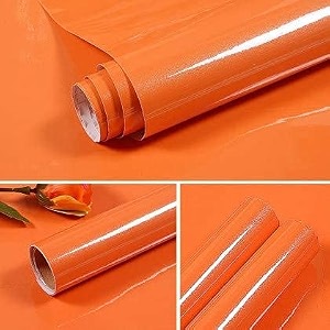 vinyl car wrap sheet sticker and decal roll film sticker decal for car bike laptop 24 x 60 inch orange vinyl