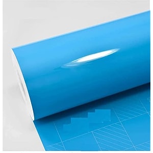 vinyl car wrap sheet sticker and decal roll film sticker decal for car bike laptop 24 x 98 inch sky blue vinyl