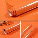 Vinyl Car Wrap Sheet Sticker and Decal Roll Film Sticker Decal for Car, Bike, Laptop (12 X 50 Inch, Orange Vinyl)