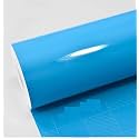 Vinyl Car Wrap Sheet Sticker and Decal Roll Film Sticker Decal for Car, Bike, Laptop (24 X 98 Inch, Sky Blue Vinyl)