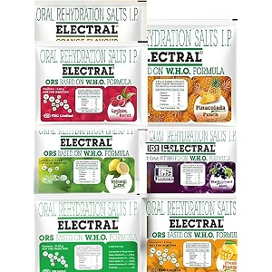electral oral rehydration salts assorted 7 flavour 214 gm pack of 7