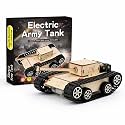 Electric Army Tank DIY Wooden Model Kit