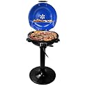 Electric BBQ Grill Techwood 15-Serving Indoor/Outdoor Electric Grill for Indoor & Outdoor Use, Double Layer Design, Portable Removable Stand Grill, 1600W