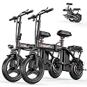Electric Bike for Adults Teens, 800/1200W Peak Folding Ebike, 22/25MPH &amp; 30/45 Miles Range, 14" Commuting Ebike with Dual Suspension &amp; Dual Brake, 3-Speed Modes, Portable Electric Mini Bike