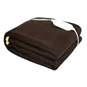 Electric Blanket (30x60 Inch) | Heated Bed Sheet with 3 Heat Settings, 6 Years Remote Warranty | Dual Safety &amp; Overheat Protection | Electric Under Blanket for Warm Winter Sleep, Plain Coffee