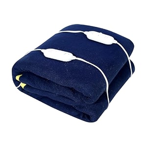 electric blanket 60x60 inch  fitted heated bed sheet with 3 heat settings  dual safety amp overheat protection  electric under blanket for warm winter sleep 6 years warranty plain blue
