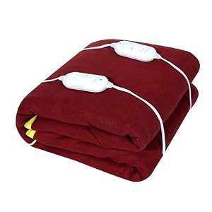 electric blanket 60x60 inch  fitted heated bed sheet with 3 heat settings  dual safety amp overheat protection  electric under blanket for warm winter sleep 6 years warranty plain maroon