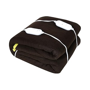 electric blanket 60x60 inch  fitted heated bed sheet with 3 heat settings  dual safety amp overheat protection  electric under blanket for warm winter sleep 6 years warranty plain coffee