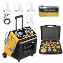 Electric Brake Bleeder Machine, DC12V 17pcs Adapters 4 Wheel Simultaneous Pulsating Brake &amp; Clutch Kit Automatic Brake Fluid Exchanger Machine with Control Panel, 3L Tank, One Person Operation
