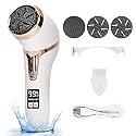 Nicebirdie Electric Callus Remover for Feet with Vacuum, Premium Portable Pedicure Tools Rechargeable Waterproof 2 Speed Foot File Scrubber Callus Remover Tool Foot Care kit （White）