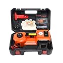 Electric Car Jack Kit - 5 Ton/11023 LBS 12V Hydraulic Jack Lift with Tire Inflator Pump & LED Light - 2-in-1 Kit for SUV, Truck, Sedan Tire Changes & Repairs