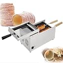 Electric Chimney Cake Oven 1600W, Commercial Bread Roll Grill Maker, Waffle Cone and Ice Cream Cone Baker, 2 Roller Chimney Cake Machine