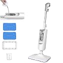 Electric Cleaner Floor Hot Steam Mop Cleaner 1500W Handheld Cleaning Machines Convenient Detachable Handheld Unit with 2 Washable Microfiber Pads For Cleaning Floor, Laminate, Windows and Carpet