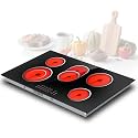 5 Burner Electric Cooktop 36 Inch, Built-in Electric Stove Top 8400W