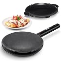 Electric Crepe Maker, 8 Inch Portable Crepe Maker Machine With Not-Stick Dipping Plate, Automatic Temperature Control, Nonstick Crepe Pan, Black (Black)