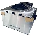 GIVENEU Electric Deep Fryer with 3 Baskets and Lid, 4.5 Liters / 19 Cups Oil Capacity, Temperature Control, View Window, Professional Style, 1800 Watts, Stainless Steel
