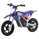 Electric Dirt Bike for Kids, Powerful Motorcycle for Ages 3-6, 24V 2.6Ah Lithium Battery, Dual Shock Absorption, 2 Speed Modes, Safe Disc Brake, 12Inch Off Road Tires, Blue