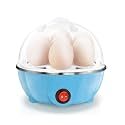Electric Egg Boiler Automatic Electric Smart Egg Boiler Machine With Auto Shut Off, 350 Watts Stainless Steel Heating Plate Capacity Of 7 Eggs Kitchen Appliances (Blue)