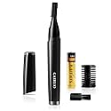 Electric Eyebrow Trimmer for Men Women, Painless Eyebrow Razor with Comb Battery, Dual-Blade Facial Hair Remover, Precision Shaver for Face, Upper Lip, Beard, Sideburns, Body, 30° Pivoting Head