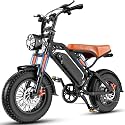 Electric Fat Bike for Adults 1500-2000W Peak Motor, 28-35MPH, 48V 18Ah Removable Battery, 16-20" x 4.0 Fat Tire E-Bike , 65 Miles Long Range Off-Road Bicycle 500LBS Capacity Dual Suspension, 5-Speed