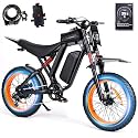 Electric Fat Bike for Adults 1500-2000W Peak Motor, 28-35 MPH, 48V 18Ah Removable Battery, 16-26" x 4.0 Fat Tire E-Bike , 65 Miles Long Range Off-Road Bicycle 500LBS Capacity Dual Suspension, 5-7Speed