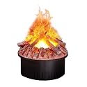 Electric Fireplaces Round Electric FireplaceOutdoor Above 3D Flame Insert Water Vapor Remote Controlor Electric Stoves