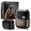 Tulzim Electric Foil Shaver for Men: Cordless Electric Razor for Face & Beard - 3 Floating Blades, 100-Min Runtime, USB-C Fast Charge, IPX7 Waterproof for Travel,Ink Gray