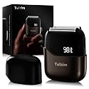 Tulzim Electric Foil Shaver for Men: Cordless Electric Razor for Face &amp; Beard - ???? ???????????????????????????????? ????????????????????????, 100-Min Runtime, USB-C Fast Charge, IPX7 Waterproof for Travel,Carbon Brown