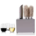 Electric Glass Polisher - High-Speed Commercial Wine Glass Cleaning Machine with 5 Brushes for Bars and Wineries