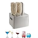 Electric Glass Polisher Machine - Heavy Duty Stainless Steel, 300 Cups/Hour, Warm Air Blower for Restaurants, Ideal for Wine &amp; Champagne Glasses