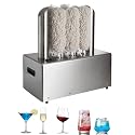 Electric Glass Polisher Machine - Heavy Duty Stainless Steel, 300 Cups/Hour, Warm Air Blower for Restaurants, Ideal for Wine & Champagne Glasses