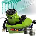 Electric Glass Polishing Machine, 850W Handheld Edger with 10 Diamond Wheels, 8000RPM Speed for Plane/Curve Edges, Grinding 1-3m/min, Compact & Powerful