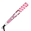 Electric Hair Curling Wand, Spiral Hair Curler with Rapid Heat-up, Negative Ion Technology for Smooth, Frizz-Free Curls, Ideal for Home and in Salons, Intelligent Temperature Control (Pink)