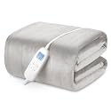 PROALLER Electric Heated Blanket Queen Size with 6 Levels &amp; 8h Auto Off, Ultra Soft Flannel Full Body Heating Blanket, Machine Washable, Warm Gray, 84" x 90"
