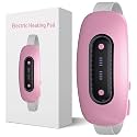 Electric Heating Pad, Portable Cordless Menstrual Heating Pad with 4 Heat Levels and 4 Massage Modes, Fast Large Heating Belly Wrap Belt for Cramps, Back Pain Relief Gifts for Women Girls Her (Pink)