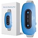 Electric Heating Pad, Portable Cordless Menstrual Heating Pad with 4 Heat Levels and 4 Massage Modes, Fast Large Heating Belly Wrap Belt (SkyBlue)