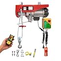 Electric Hoist, 2200 lbs 110V Electric Winch with 328 ft Wireless & 14 ft Wired Remote Control, Single/Double Slings, 40 ft Single Cable Lifting Height, Lift Hoist for Garage Warehouse Factory