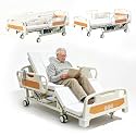 Electric Hospital Bed for Home Use, Full Electric Adjustable Bed for Seniors & Elderly, Left and right turning Medical with Remote Control, Back & Leg Lift,Bed Pan Support, Quiet Wheels,Home Care