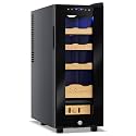 Velivi Electric Humidor-35L Cooling &amp; Heating Humidor Smart Touch Control Humidity &amp; Temp Humidors wtih Spanish Cedar Wood Tray, Digital Display, Safety Lock, Desktop Gift for Men