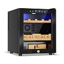 Velivi Electric Humidor-50L Cooling &amp; Heating Humidor, Smart Touch Control Humidity &amp; Temp Humidors wtih Spanish Cedar Wood Tray, Digital Display, Safety Lock, Desktop Gift for Men