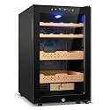 Velivi Electric Humidor-70L Cooling &amp; Heating Humidor, Smart Touch Control Humidity &amp; Temp, Humidors wtih Spanish Cedar Wood Tray, Digital Display, Safety Lock, Desktop Gift for Men