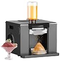 Electric Ice Crusher Machine - 60KG/Day Snow Cone Shaver for Home and Commercial Use - Food Truck, Restaurant, Milktea Shops - Air Cooling,Black
