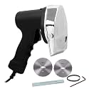 Electric Kebab Knife 80W Commercial Shawarma Turkish Knife Slicer Gyro Cutter 2800 RPM with 2 Blades Adjustable Thickness 0-8mm (Strip Line, Wave)