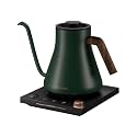 INTASTING Electric Kettles, Gooseneck Electric Kettle, ±1℉ Temperature Control, Stainless Steel Inner, Quick Heating, for Pour Over Coffee, Brew Tea, Boil Hot Water, 0.9L (Hunter Green)