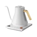 INTASTING Electric Kettles, Gooseneck Electric Kettle, ±1℉ Temperature Control, Stainless Steel Inner, Quick Heating, for Pour Over Coffee, Brew Tea, Boil Hot Water, 0.9L (White)